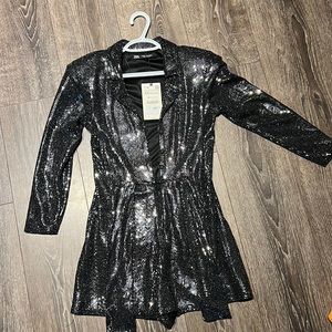 Zara shiney jumper with shoulder definition